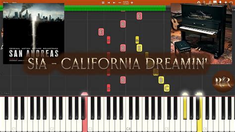 Sia California Dreamin San Andreas OST Piano Solo Tutorial