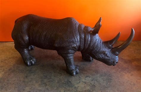 Large Bronze Rhinoceros Rhino Sculpture At 1stdibs Bronze