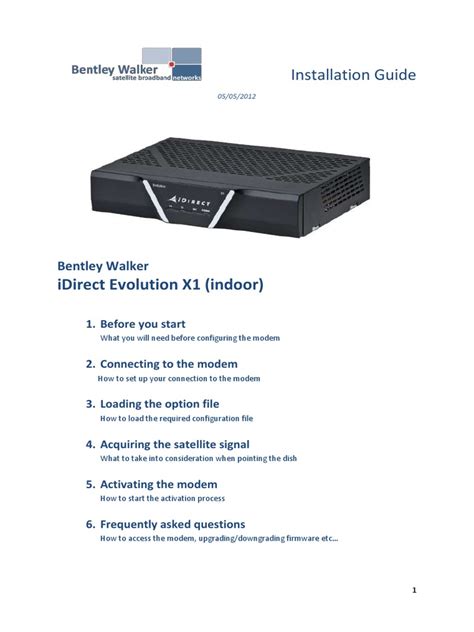 A Comprehensive Guide To Configuring The Idirect Evolution X1 Indoor