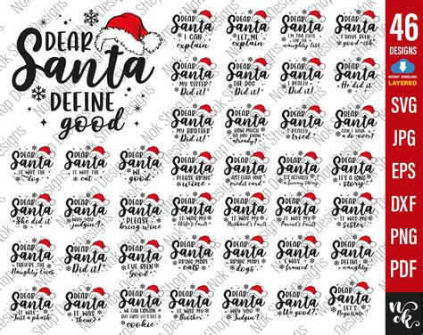 Dear Santa Svg Bundle Funny Christmas PNG Christmas Shirt Etsy