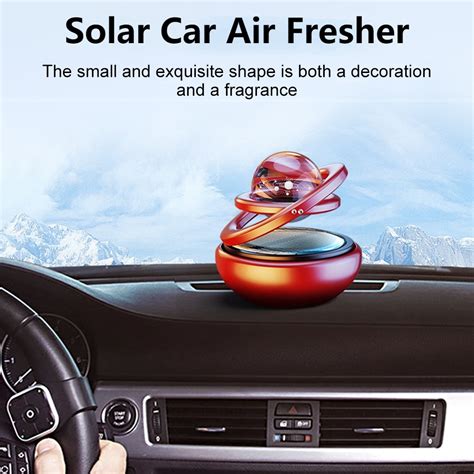 Solar Rotating Car Air Freshener Car Interior Fragrance Perfume