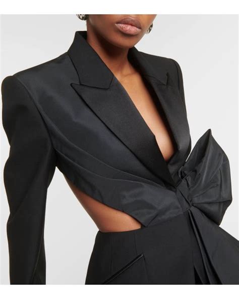 Alexander Mcqueen Slashed Suit Jacket In Black Lyst Canada