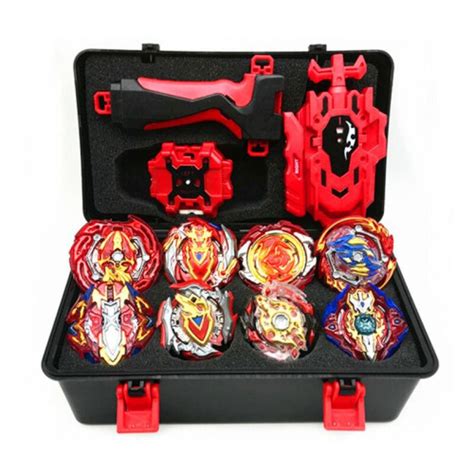 (Red) 8pcs Gyro Burst Beyblade Set With Launcher And Box on OnBuy