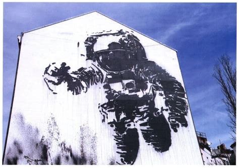 NASA Astronaut Spaceman German Street Art Graffiti Painting Postcard ...