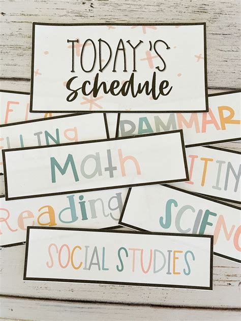 Schedule Cards Classroom Schedule Cards Editable Schedule Etsy