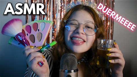 Asmr En EspaÑol💄tu Amiga Te Maquilla En La Fiesta🎉🍺 Asmr Para Dormir 😴