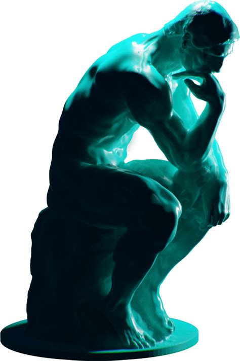 Transparent The Thinker Png Thinking Man Statue Png Free Images