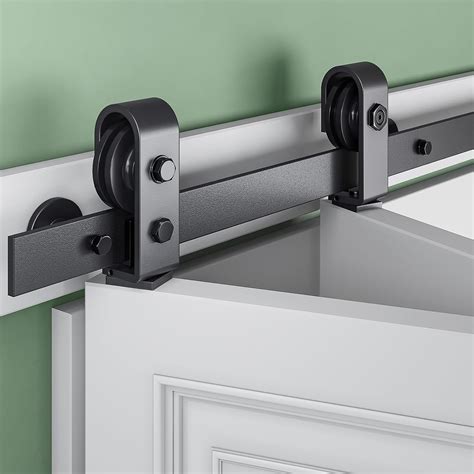 Smartstandard 60 Bifold Sliding Barn Door Hardware Kit 5ft Top Mount Bi Folding