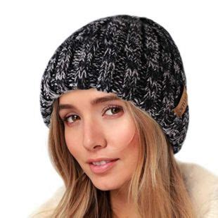 Furtalk Furtalk Knit Beanie Hats For Women Men Double Layer Cotton