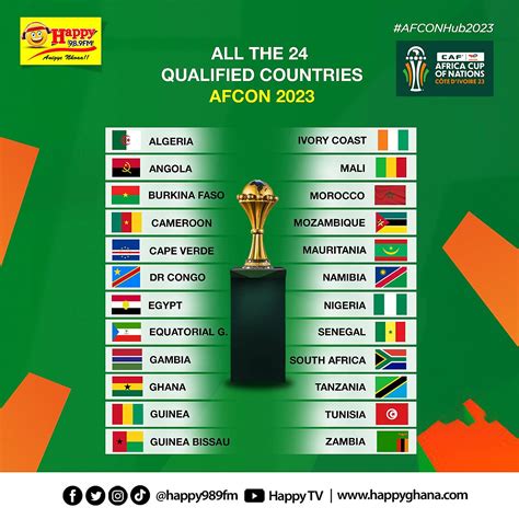 Afcon Check Out The Countries That Qualified For Tournament