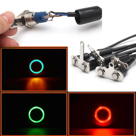 LED Motorcycle Switch Handlebar Waterproof Switches On Off Push Button