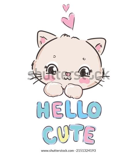 Cute Cat Sketch Vector Illustration Print Stock Vector (Royalty Free) 2151324193 | Shutterstock