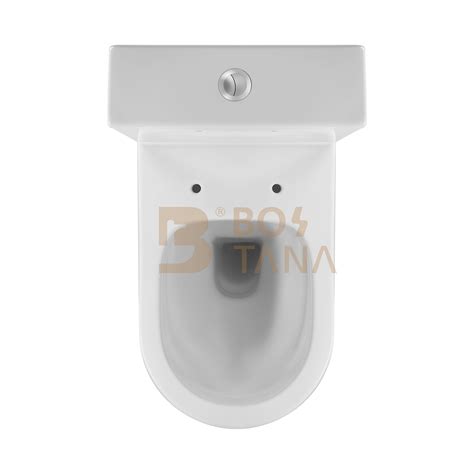 Back To Wall Floor Mounted Dual Flush Rimless Two Piece Toilet China