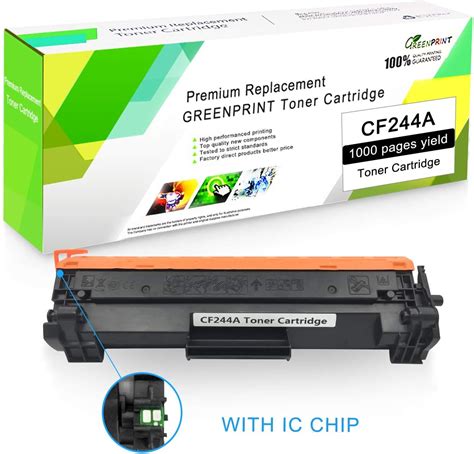 Cartouche De Toner Compatible CF244A 44A 2 Noire Avec Puce GREENPRINT