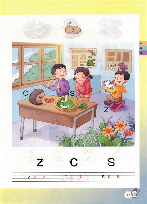 小学一年级语文上册拼音 Z C S