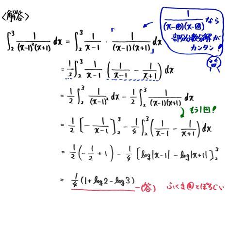 【問題】分数関数の定積分 部分分数分解 【ハイスピード数学プロブレム088】 とぽろじい ～大人の数学自由研究～