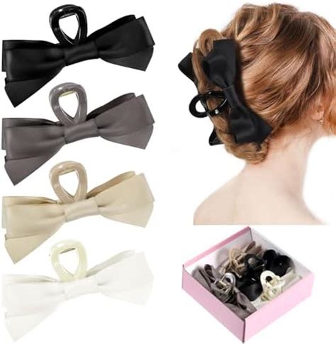 Amazon 4 Pcs Bow Claw Clips Bow Hair Clips For Women Girls