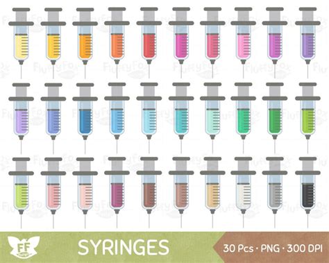 Syringe Clipart, Syringes Clip Art, Medical Doctor Drug Medicine Health ...