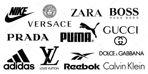 Vector logos of popular clothing brands such as: Chanel, Louis Vuitton ...