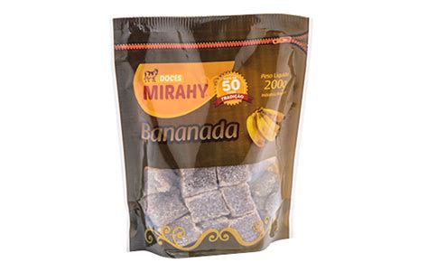 Bananada Barra Cubinho 200g Caixa 10un Doces Mirahy