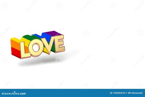 Golden Lgbtq Rainbow Pile For Gay Pride Lgbt Bisexual Homosexual Symbol Concept Isolated On