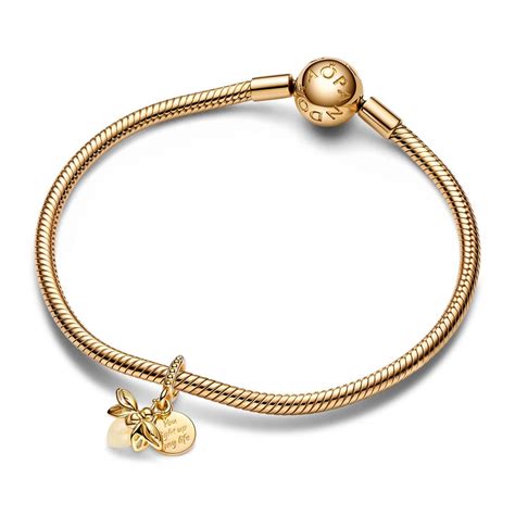 Pandora Leuchtender Charm Anhänger Glühwürmchen gold Moments 769352C01