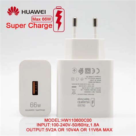 Original Huawei 66w Quick Usb Wall Charger Travel Supercharge