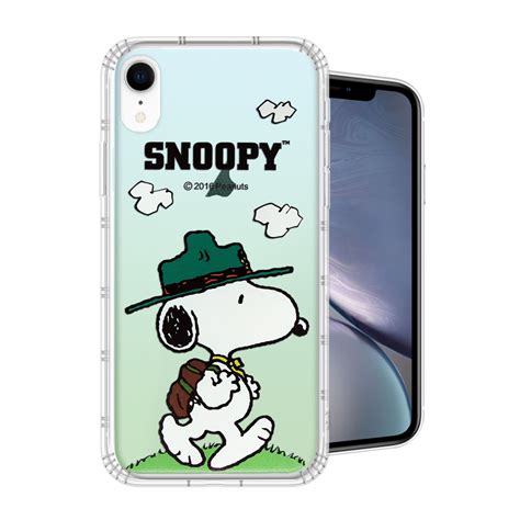 史努比 Snoopy 正版授權 Iphone Xr 61吋 漸層彩繪空壓手機殼郊遊 Apple適用手機殼套 Yahoo奇摩購物中心