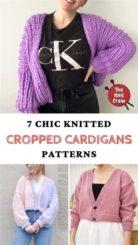 7 Chic Knitted Cropped Cardigan Patterns The Knit Crew