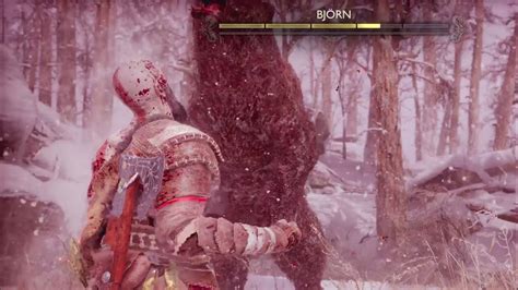 God Of War Ragnarök Kratos🔥 Vs Bjorn🐻 Epic Boss Fight Youtube