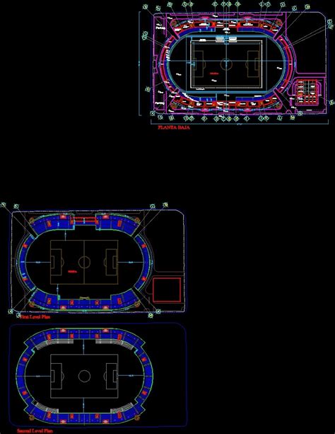 Football Stadium Dwg Block For Autocad • Designs Cad