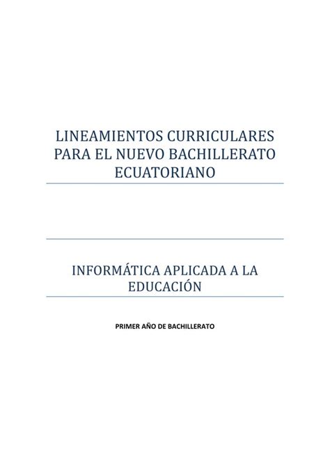 Lineamientos Informatica Aplicada 15 De Agosto PDF Descarga Gratuita