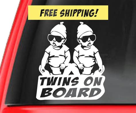 Twins on Board Car Decal | Baby Shower Gifts For Twins | POPSUGAR ...