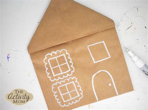 Paper Bag Gingerbread House Craft The Activity Mom