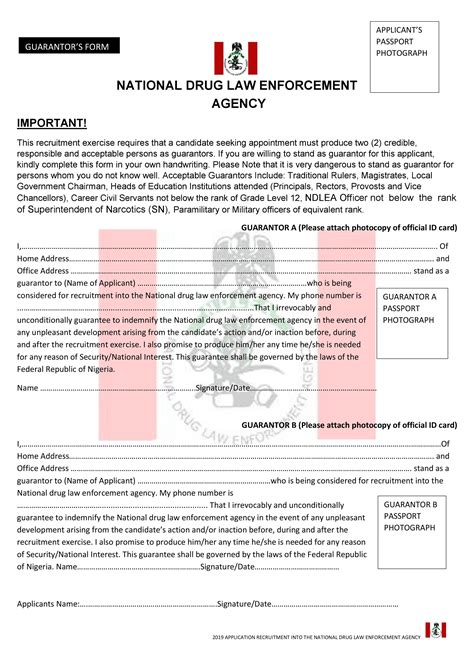 Ndlea Guarantor Form 2023 Printable Forms Free Online