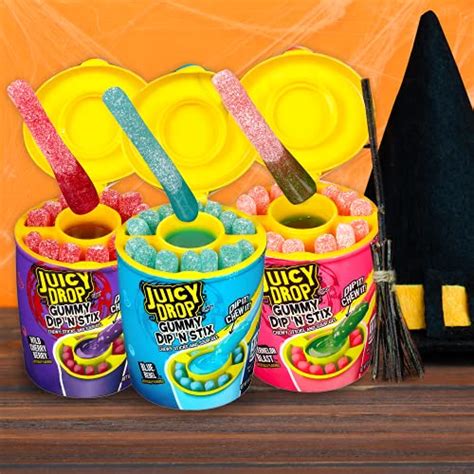 Juicy Drop Gummy Dip N Stix Sweet Summer Gummy Sticks W Sour Dipping