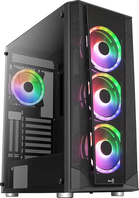 Aerocool Prism G Bk V Gaming Pc Atx Mid Tower Case With Tempered Glass