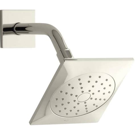 Kohler Loure 1 Spray Patterns 525 In Wall Mount Fixed Shower Head In Vibrant Polished Nickel