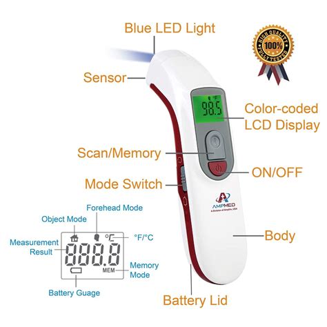 Amplim No Touch Forehead Thermometer Non Contact Medical Grade