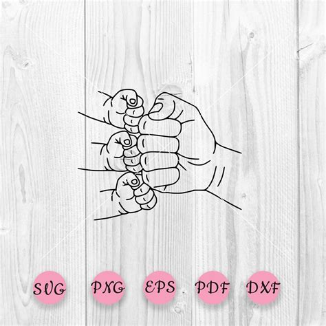 Fist Bump Svg Three Baby Fists Svg New Born Hand Svg Etsy