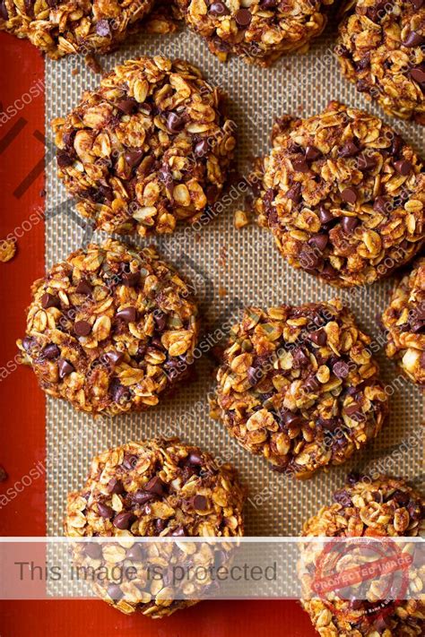 Galletas De Desayuno Con Chispas De Chocolate Y Avena De Calabaza