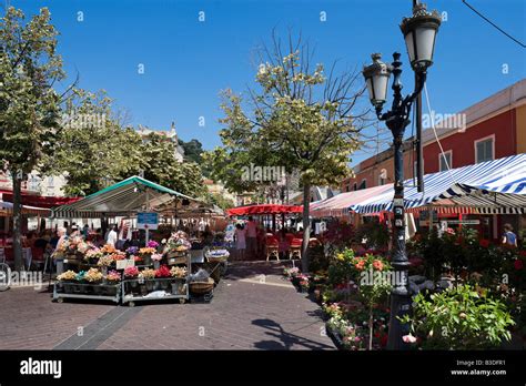 Blume Stände in der Marche Aux Fleurs Cours Saleya in der Altstadt