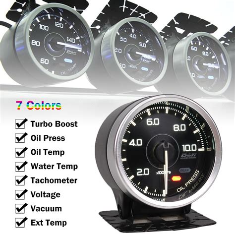 Defi Advance A1 60mm Defi Meter 7 Colors Water Temp Gauge Oil Temp