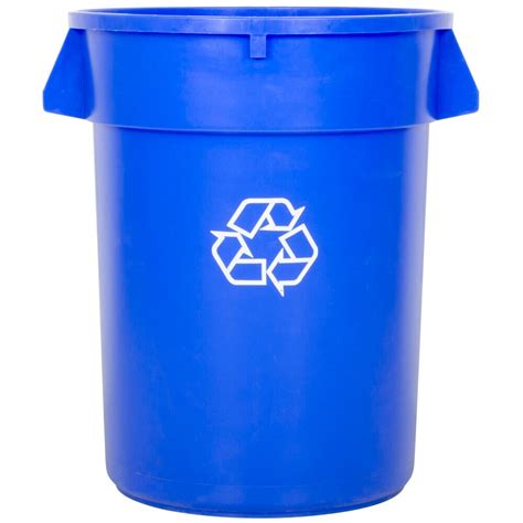 32 Gallon Blue Recycling Trash Can