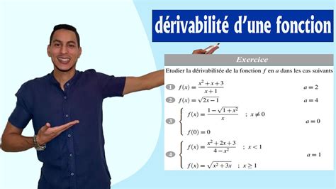 dérivabilité 1bac exercices corrigés dérivabilité à droite et à