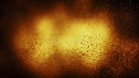 Particle Seamless Background On Gold Festive Concept Stock