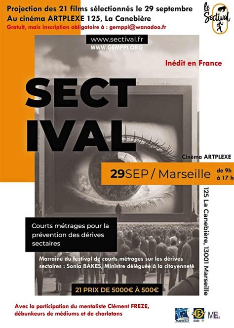 Festival de courts métrages sur les dérives sectaires GEMPPI Info Secte