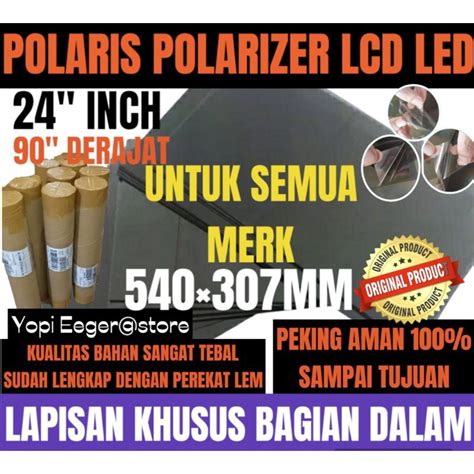 Jual POLARIS POLARIZER LCD LED 24 INCH 90 DERAJAT LAPISAN PLASTIK FILM