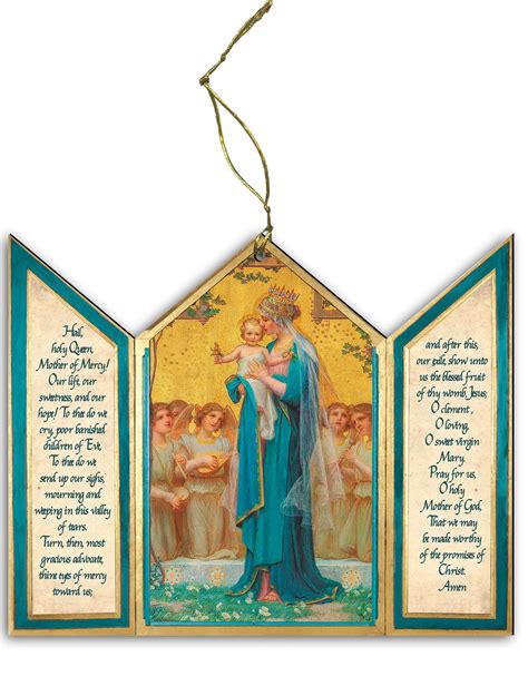 Madonna And Child By Enric M Vidal Triptych Wood Ornament