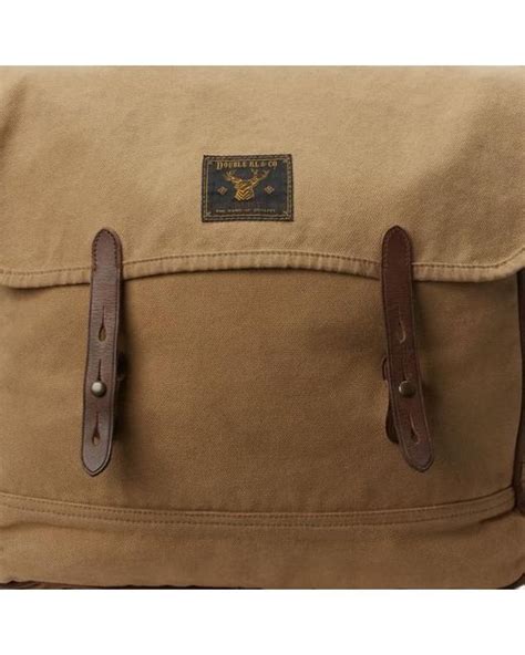 Rrl Leather Trim Canvas Backpack In Natural For Men Lyst Uk